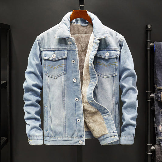 Men’s denim jacket, Korean fashion, Trendy jacket, Casual wear, Men’s top, Stylish jacket, Denim fashion, Men’s outerwear, Casual jacket, Fashion-forward, Men’s clothing, Denim trend, Korean style, Men’s casual jacket, Everyday wear, Fashionable jacket, Men’s fashion, Trendy outerwear, Denim top, Men’s casual wear, men's clothes