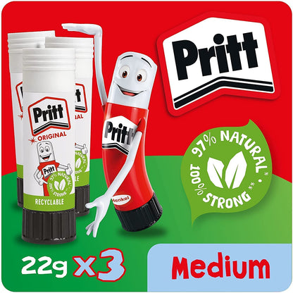 Pritt Glue Stick (Pack of 3)