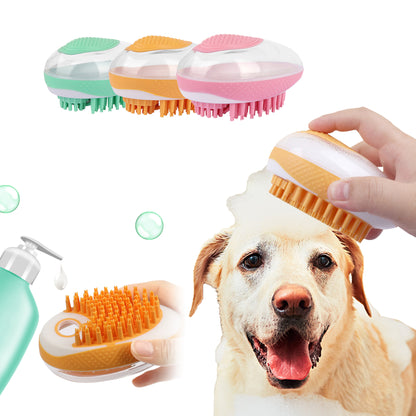 Cat bath brush, Pet massage comb, 2-in-1 pet brush, Dog grooming tools, Cat grooming tools, Pet grooming supplies, Silicone pet brush, Dog and cat bath brush, Pet hair remover